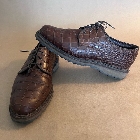 Allen Edmonds Honors Collection Haskell Brown Leather Golf Non Spike Shoes 9D - Picture 1 of 10